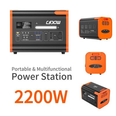 2200W Portable Power Bank dengan Type-C 3*18W/2*100W dan 2500W Rechargeable Solar Panel