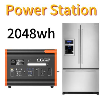 2048wh 2200W Portable Solar Energy Storage Power Station dengan Pure Sine Wave Inverter