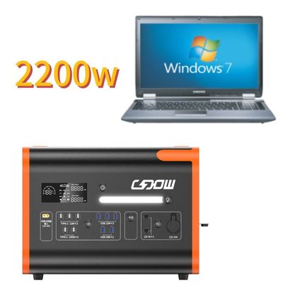 2048wh 2200W Portable Solar Energy Storage Power Station dengan Pure Sine Wave Inverter