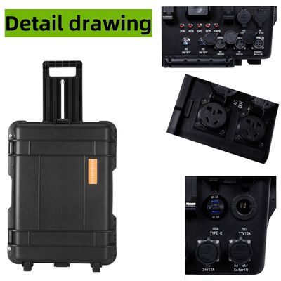 Penyimpanan energi di luar ruangan Baterai LiFePO4 4000W Panel Surya Portable Camping Power Station