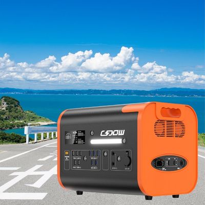 Baterai lithium-ion LiFePO4 hitam yang dapat disesuaikan Stasiun listrik portabel dengan layar LCD