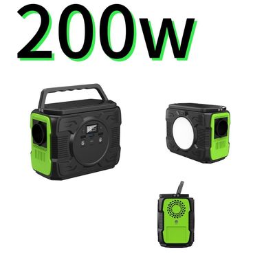 High Mobility Portable Solar Power Station dengan lampu LED 4W tetap menyala dan output 200W