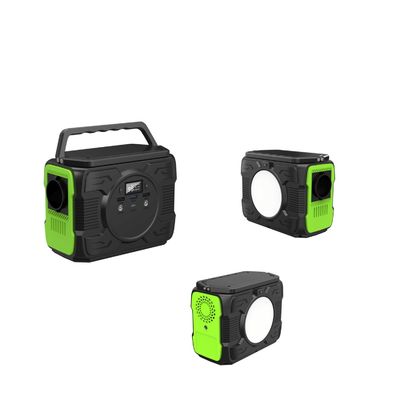 Stasiun Tenaga Surya Portable 200W dengan Lampu LED AC Output Power 5V-20V/2A Adaptor Input