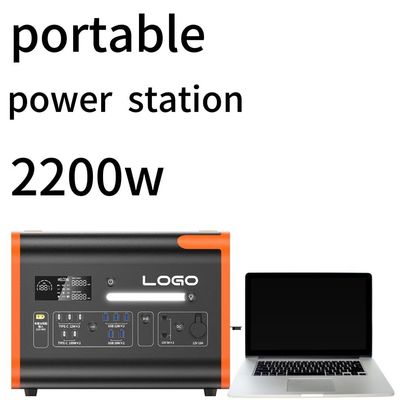 2200W110/220V Oranye dengan Hitam Silent Outdoor Home Emergency Power Station dan awet