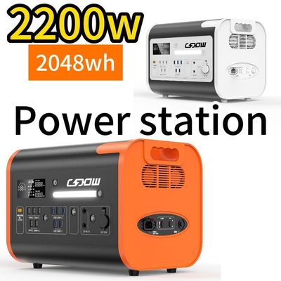 2200W/40ah 2024 Energy Portable Power Station Hitam Oranyeu Warna untuk perjalanan luar ruangan