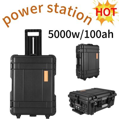 Outdoor Camping Solar Power Station Semua AC Output Socket 4800wh 48V100ah untuk Keluarga