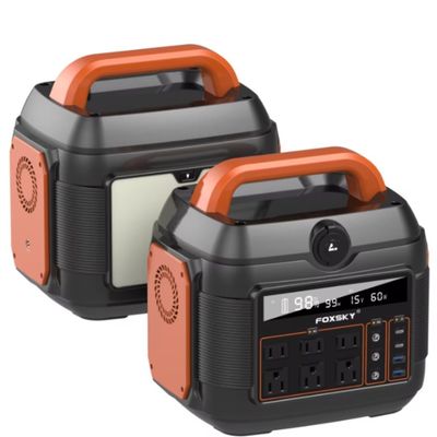 600W Tenaga Surya Portable Outdoor Energy Storage Power Station dengan Baterai Lithium