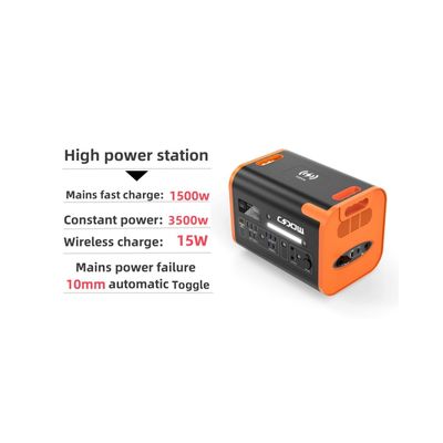 3500W Constant Power Output AC/DC Output Portable UPS untuk Stasiun Penyimpanan Energi Rumah