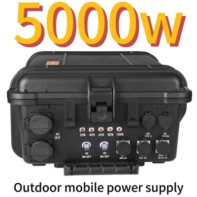 Perlindungan suhu rendah 5000W AC LiFePO4 Solar Generator untuk rumah tangga di luar ruangan
