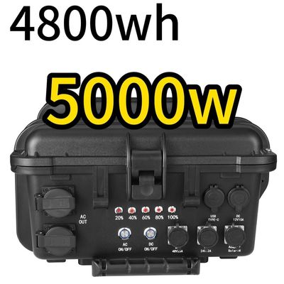 Komunikasi yang dapat disesuaikan 5000W 4800WH Portable Power Bank untuk Rumah dan Camping