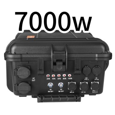 Portable 7000W Solar Generator Battery Energy Storage System dengan berat kotor 50.000kg