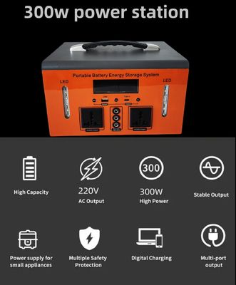 XT300 Stasiun Listrik Sistem Penyimpanan Energi Output yang Baru Didesain Portable 300W