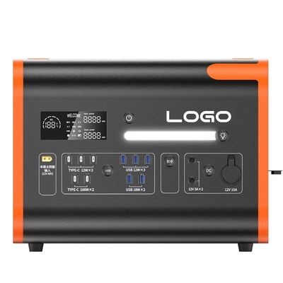 40ah Oranye OEM ODM 2200W Rumah Solar Generator Outdoor Camping Portable Power Station