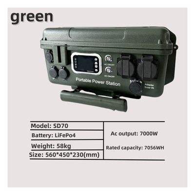 AC Output Socket EU/Jp/Us/Za/UK/Au 7000W Portable Power Station untuk Multi-Scene Charging