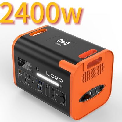 Outdoor Adventure Emergency Power Station dengan Universal dan Solar Charging 2400W