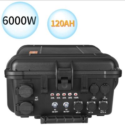 Portable 6000W/6216wh Baterai Lithium Ternary Energy Storage Stasiun listrik darurat