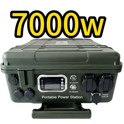 Rentang Soc 5%-95% Pasokan Listrik Darurat Luar Ruang 7000W Stasiun Listrik Portable Rumah Tangga