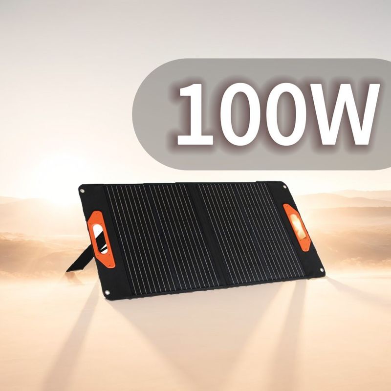 DC Output 19V/5.3A 100W Foldable Solar Panel untuk kegiatan luar ruangan