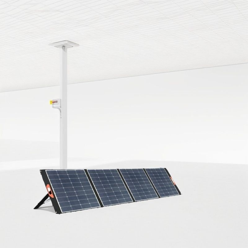 UB-100 Peralatan Portabel Lipat Daya Terukur 100W Panel Surya Hijau Tahan Lama Luar Ruangan