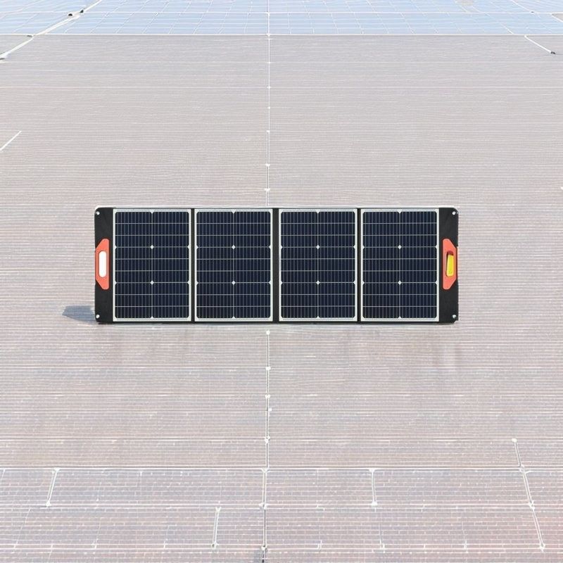 Kit PV Surya Lipat untuk Stasiun Listrik dan Perjalanan Camping 100W 12V Stand Disesuaikan