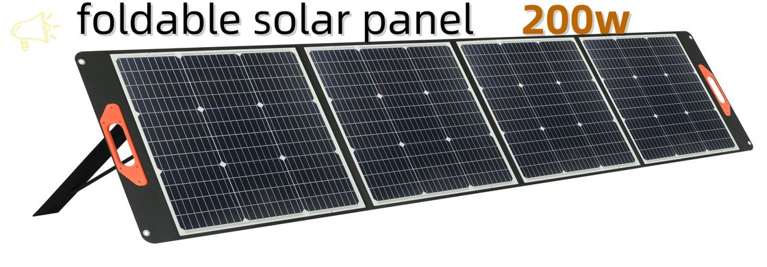 200W Monocrystalline Silicon Foldable Portable Solar Panels untuk Sumber Daya Luar