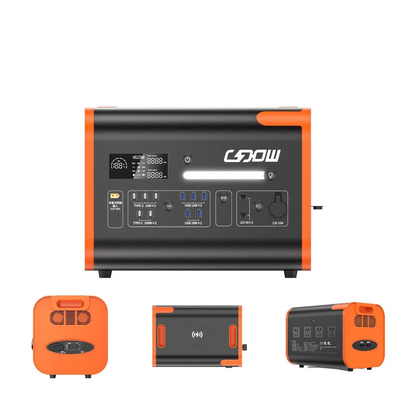 Portable Power Mobile Wireless Charger Station 2200W untuk pengisian daya nirkabel saat bepergian