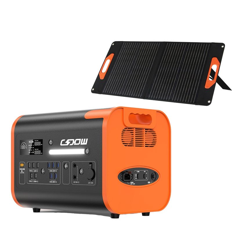 Generator Surya 2200W Power Supply Stasiun Listrik Portable dengan Inverter Gelombang Sinus Murni