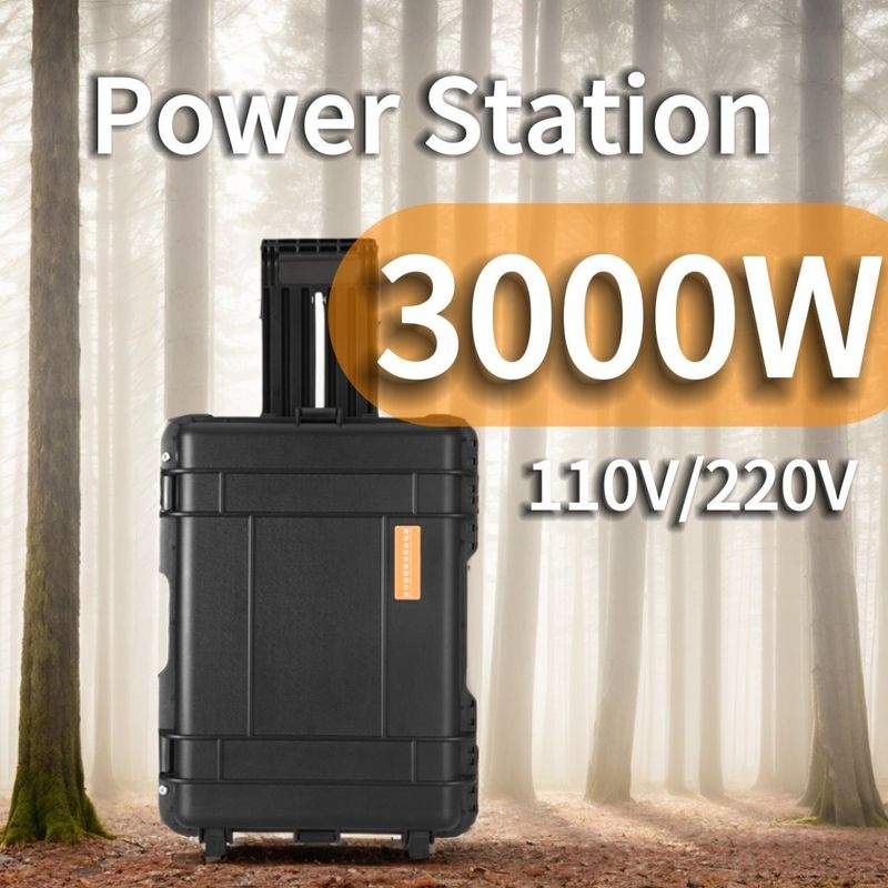 3kw Power Bank Charger Dibangun-in Pure Sine Wave Power Station untuk permintaan yang disesuaikan
