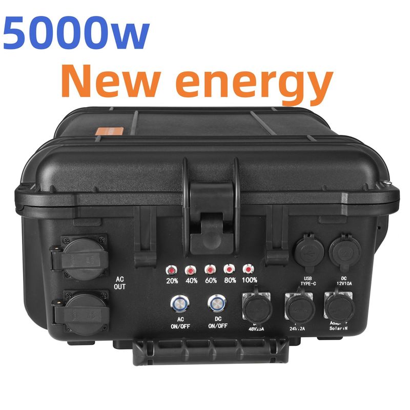 5000W AC Outlet Portable Solar Power Station Generator Darurat Inverter Power Bank dengan 110V/220V