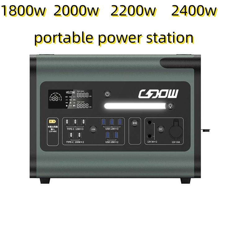 2048wh Solar Power Station dengan Inverter Panel dan 220V AC Output Portable Power Supply