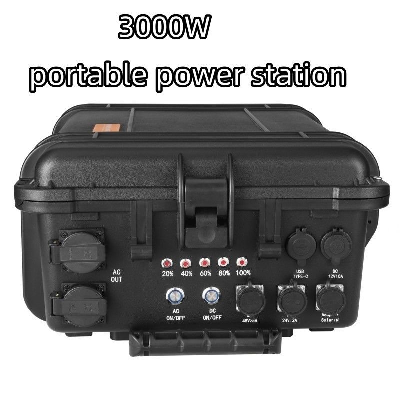 Stasiun Tenaga Surya Portable 3000W dengan Baterai LiFePO4 dan Pull Rod Permintaan Disesuaikan