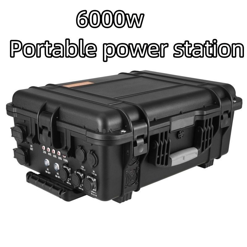 6000W Kapasitas Besar Multi-Fungsi Portable Solar Generator untuk Keluarga dan Camping