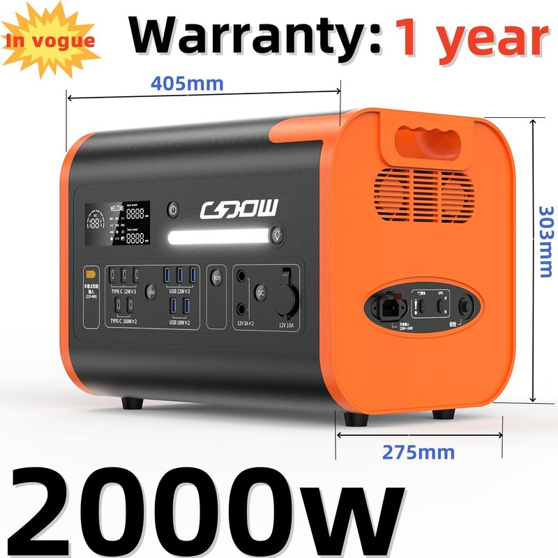 Stasiun Daya Standby Baterai Portable dan Panel Surya 2000W untuk Kinerja Tinggi