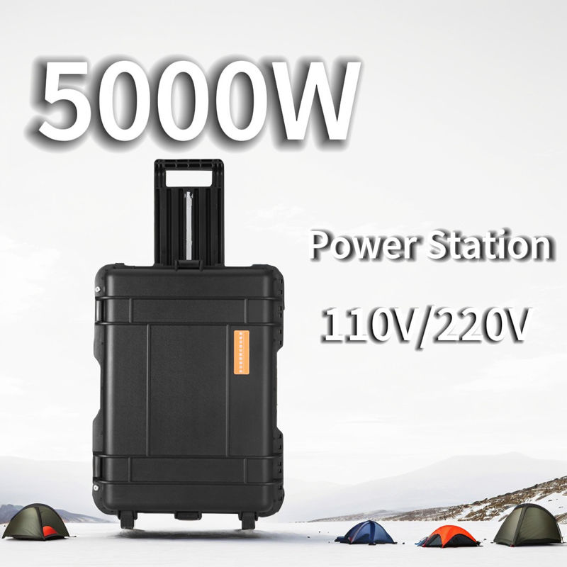 15A Max AC Output Current Portable Solar Power Station 5000W untuk Rumah dan Camping