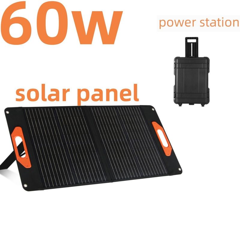 Pasokan Daya Panel Surya Lipat Silikon Monokristalin untuk RV Camping 60W 100W 200W