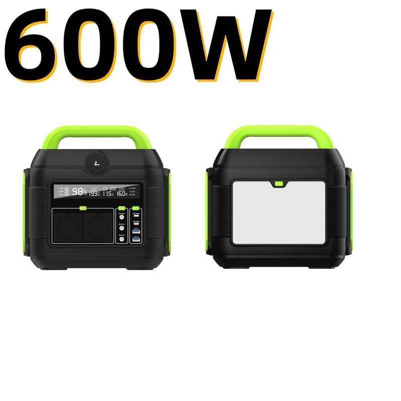 600W MPPT Solar Charging Power Station untuk Camping Luar Ruangan Sangat baik dan ringan