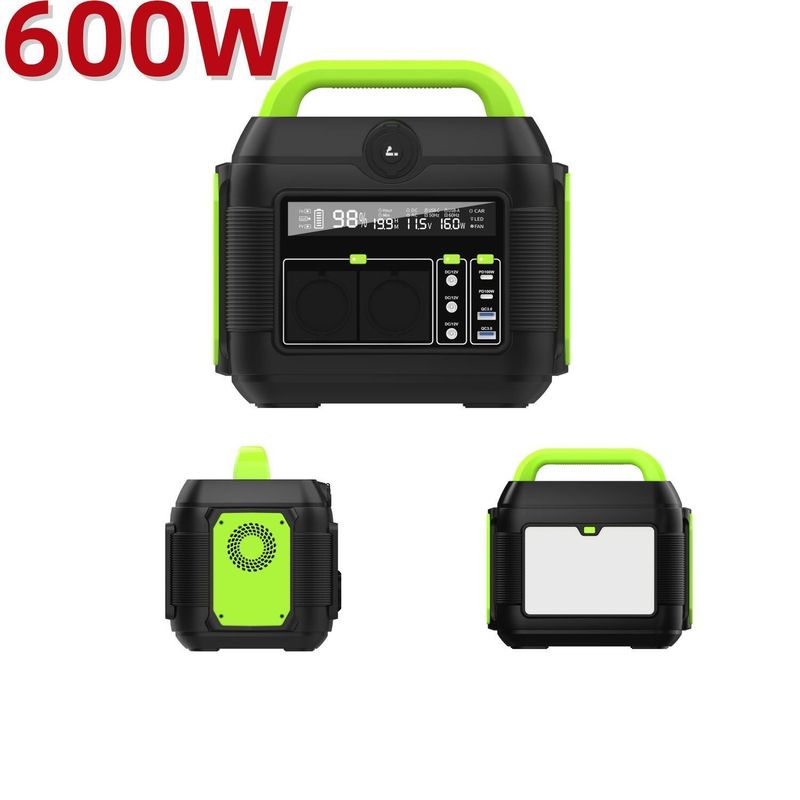 258*212*249mm 600W pembangkit listrik untuk rumah luar Daya surya 576wh Kapasitas