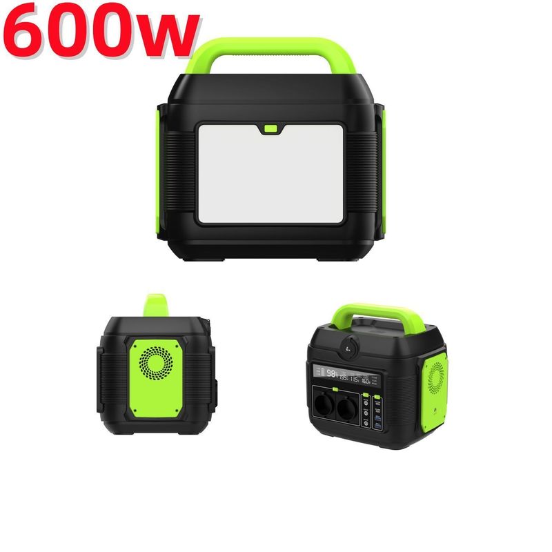600W panas Lithium Iron Phosphate Baterai Portable Power Station Solar Generator dengan 1