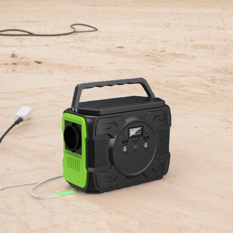 Tipe C Input/Output 5V/2.4A 200W Solar Charging Treasure Emergency Power Station 182*102*144mm