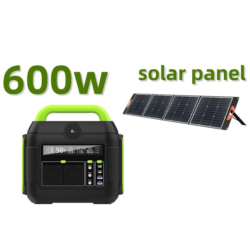 Stasiun Listrik Portable Kapasitas Besar Generator Surya 600W untuk Perjalanan Bebas Kekhawatiran
