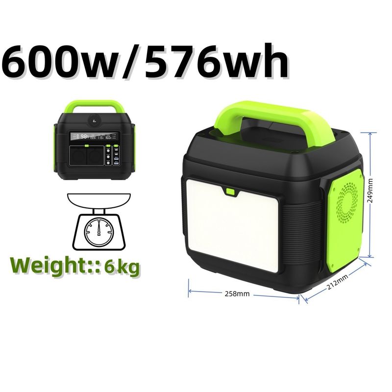 600W258*212*249mm Portable Power Station Solar Generator dengan Baterai Lithium Ternary