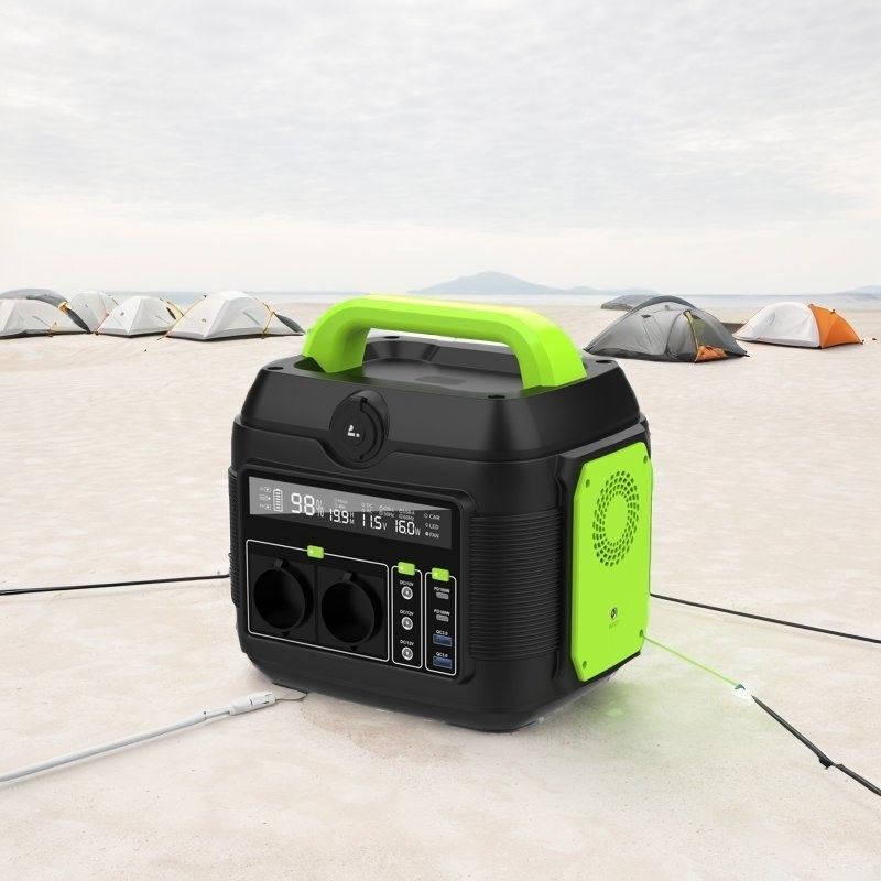 Stasiun listrik penyimpanan energi portabel untuk berkemah di luar ruangan 600W AC Output kustomisasi