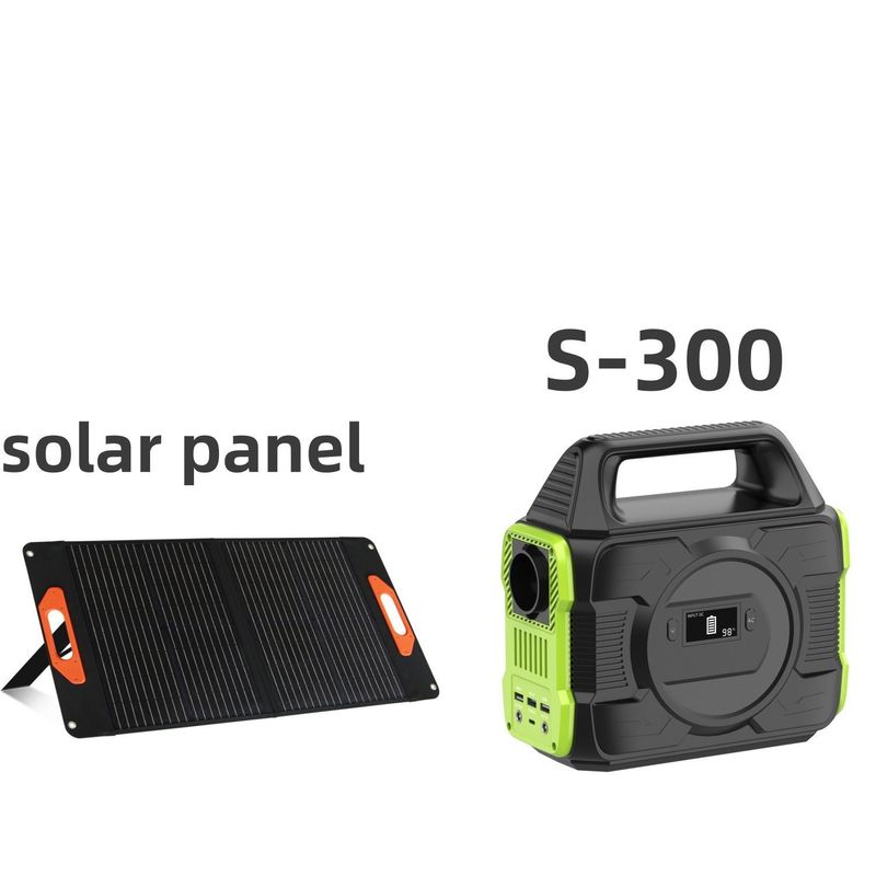 Portable Home Mini Solar System Inverter 300W dengan Soket AC Opsional dan Layar LCD