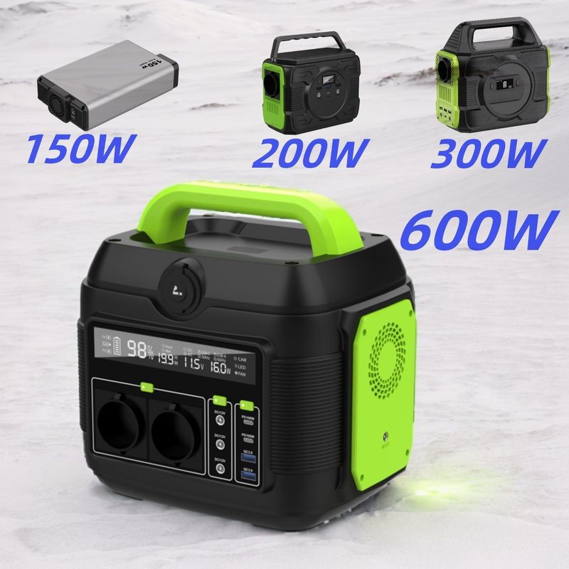 Kustomisasi 600W Mini Portable Solar Energy Storage Power Station dengan LCD Display