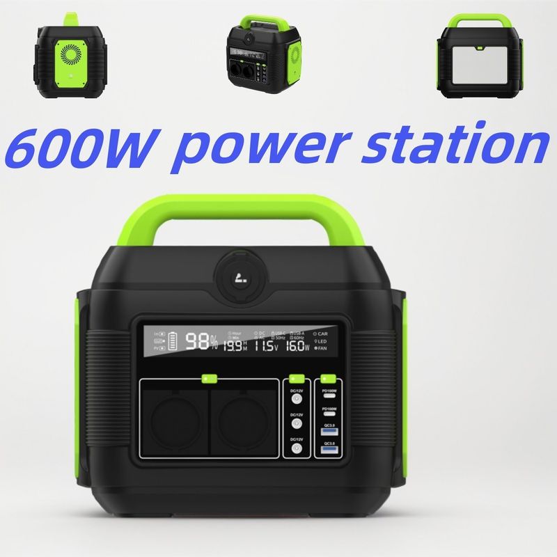 Generator mobile portabel 600W yang dapat didaur ulang untuk berkemah di luar ruangan dan penyimpanan energi surya