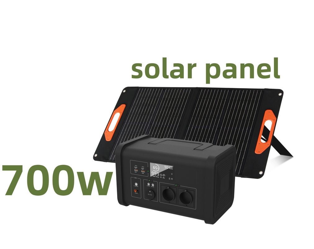 Stasiun listrik portabel dengan 700W AC Output Power 700W Energy Storage Powered by Solar