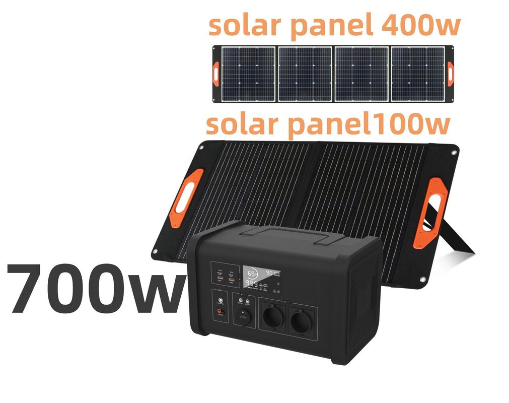 LiFePO4 Home Power Outage Pembangkit Listrik Portable dengan Daya Keluar AC 700W dan Lampu LED