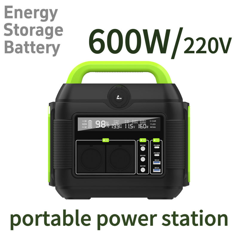 576wh Sistem penyimpanan energi surya dengan kapasitas nominal dengan soket AC dan solar power bank