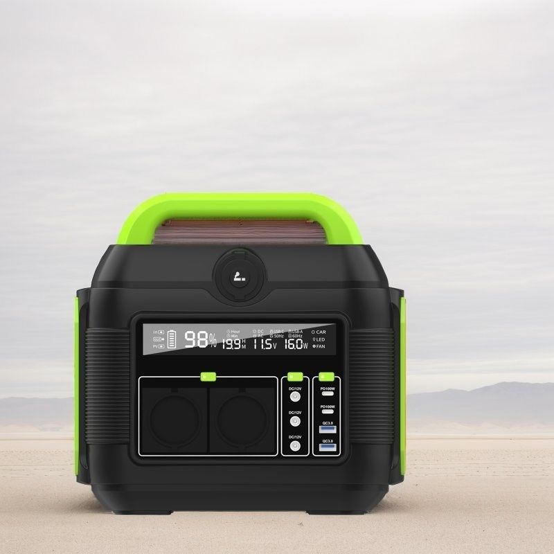 Stasiun Daya Generator Ponsel Portable 600W dengan Soket AC Un dan Listrik Crystal Display