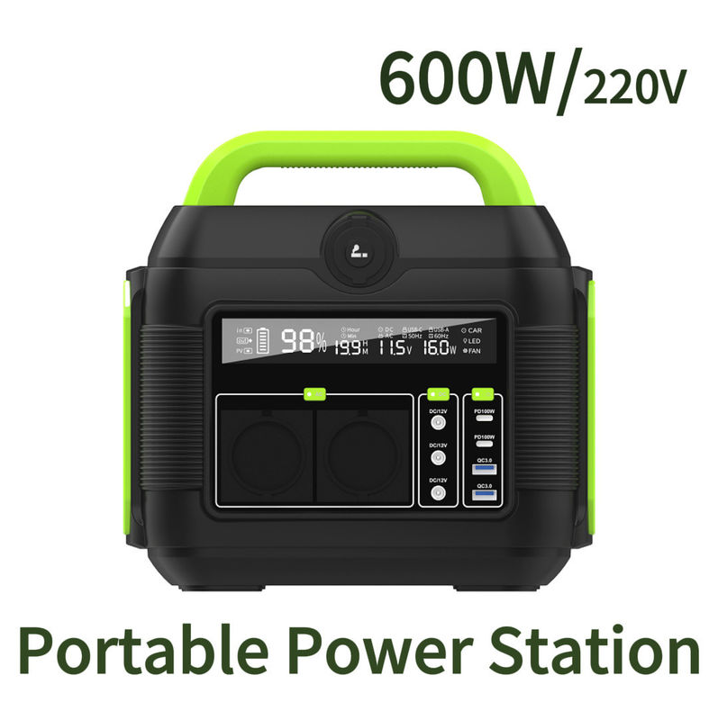 Daur ulang 500W Power Bank 600W Outdoor Portable Lithium Station untuk Adventure Camping